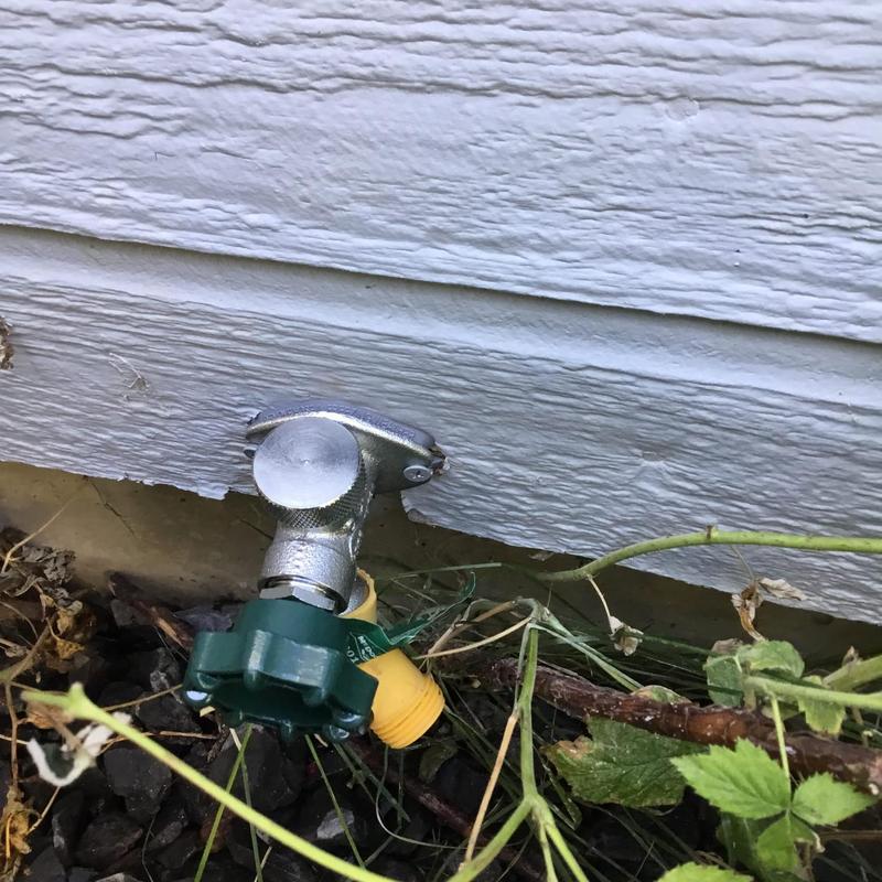 Frost free hose bib installation on exterior wall Frost free hose bib installation on exterior wall
