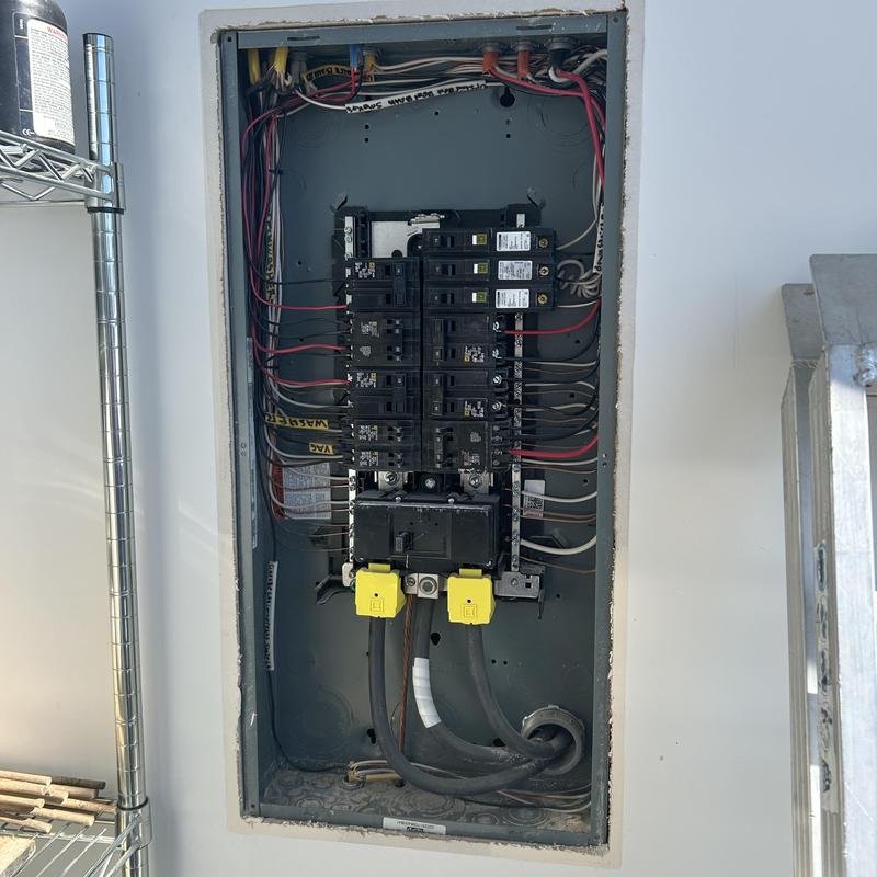 Electrical panel with tightened connections and breakers