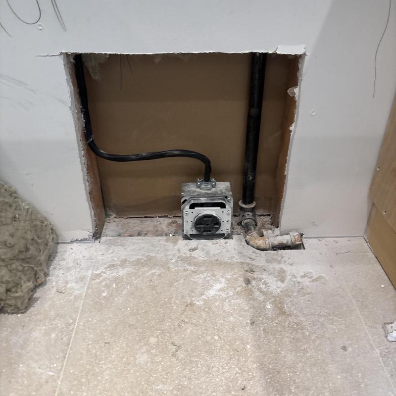 Cooktop gas line with quarter turn angle stop installation