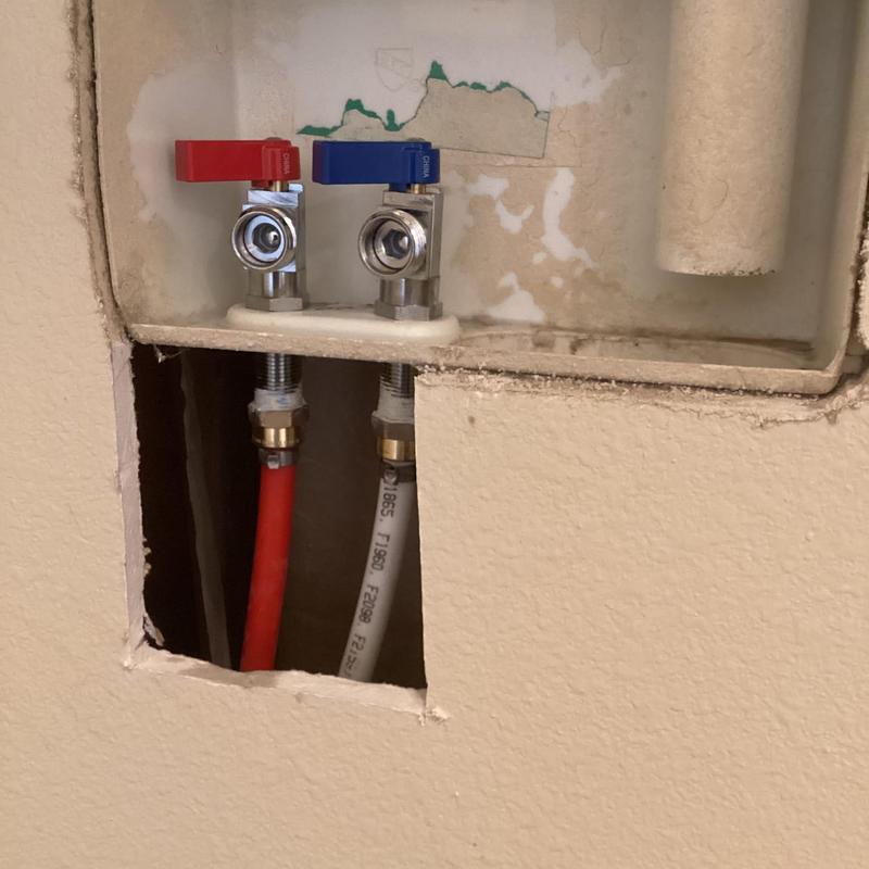 Washing machine valve shutoff repair behind wall Washing machine valve shutoff repair behind wall