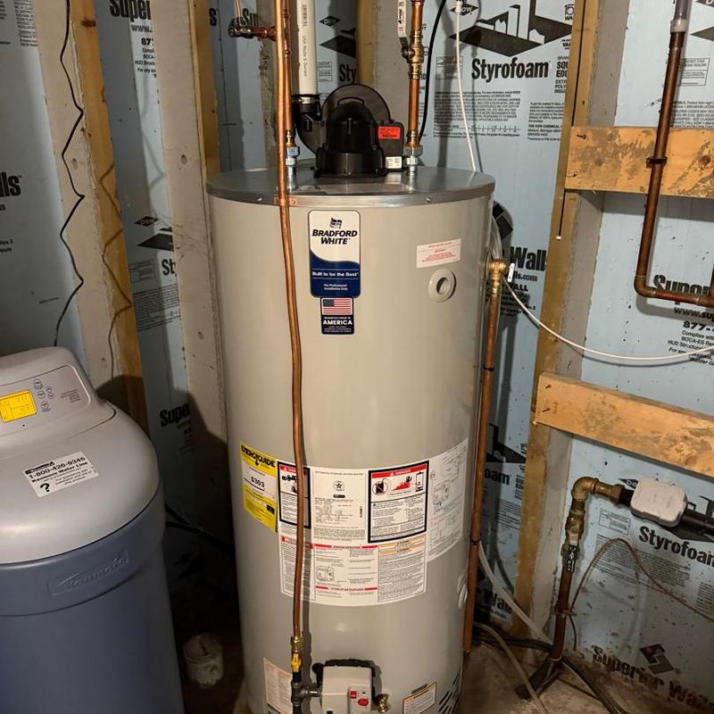 Water heater with new copper piping installation