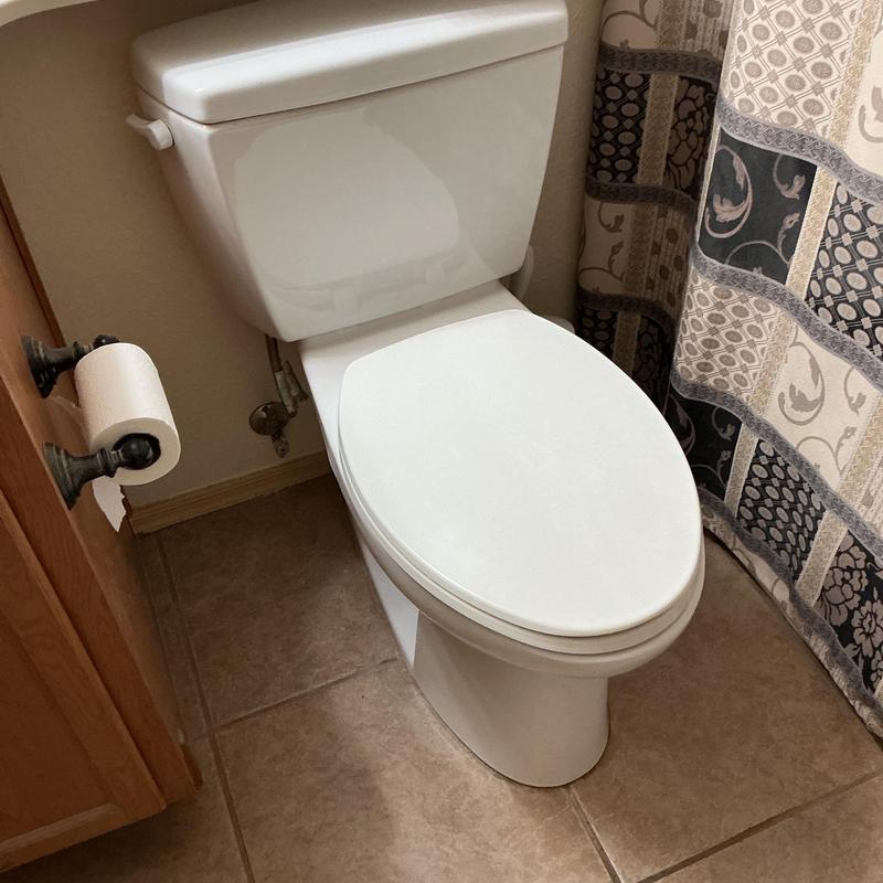 Toilet installation with quarter turn angle stop and flange repair