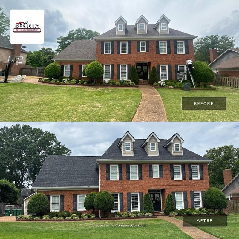 Owens Corning Oakridge asphalt roof replacement before and after Owens Corning Oakridge asphalt roof replacement before and after