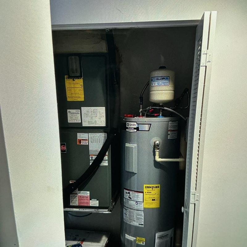 A.O. Smith 50-gallon electric water heater installed