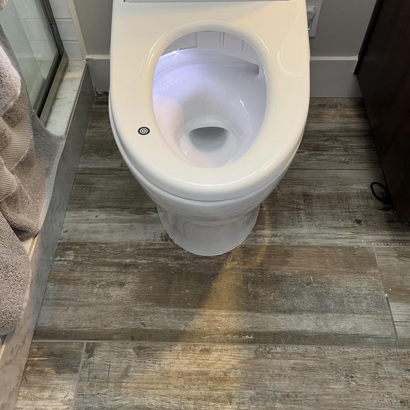 Bidet toilet installation with new expansion tank replacement