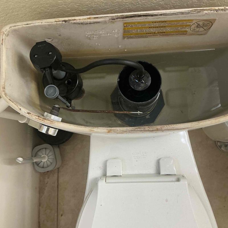 Toilet tank fill valve and flapper installation