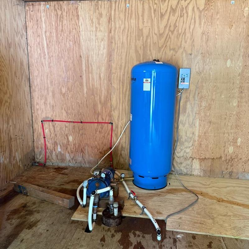80-gallon pressure tank with new pump piping and valves