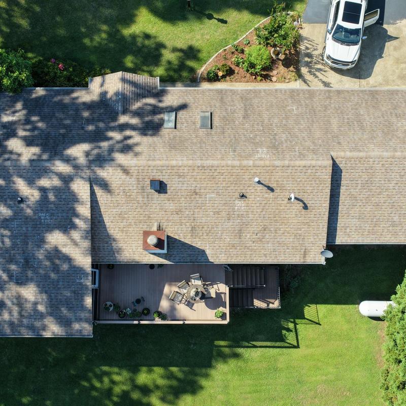 Asphalt shingle roof with hail damage inspection Asphalt shingle roof with hail damage inspection