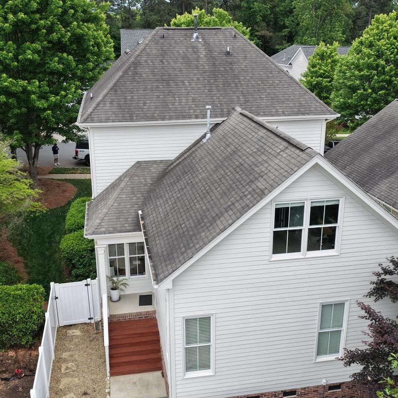 Asphalt shingle roof inspection on residential home