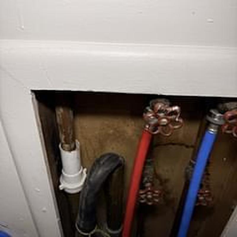 Shut off valves with red and blue piping manifold replacement