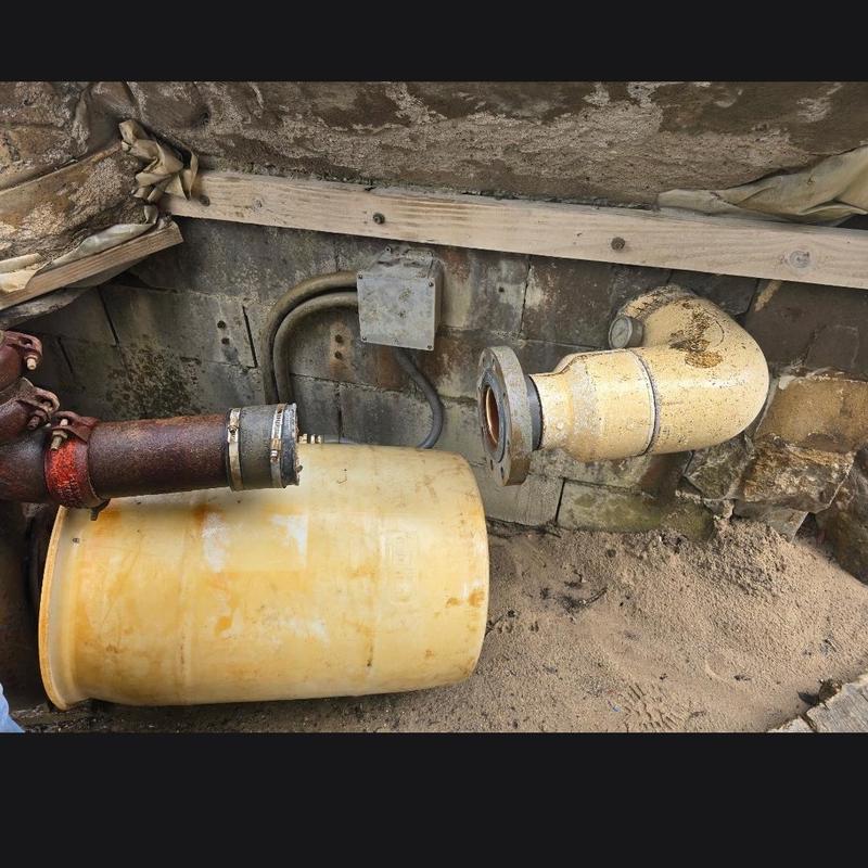 6-inch PVC waterfall pipe with leak and fittings