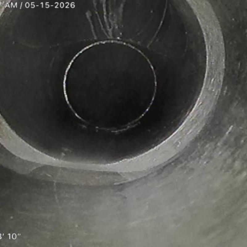 Septic drain pipe with separation and buildup inside