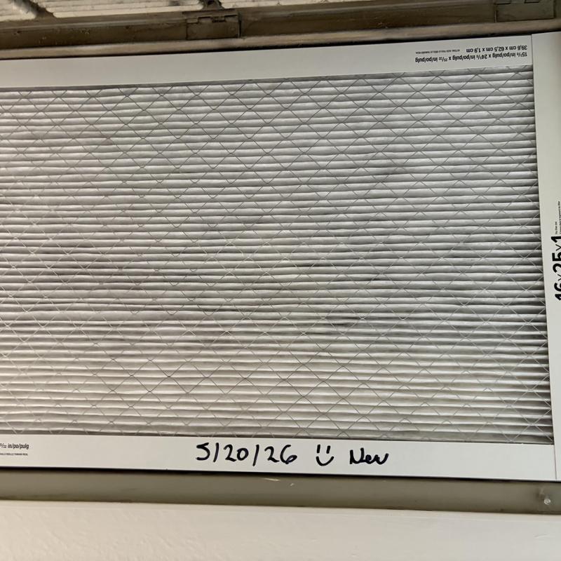 Goodman furnace air filter installed and dated Goodman furnace air filter installed and dated