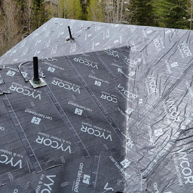 Vycor ice and water shield roof underlayment installation