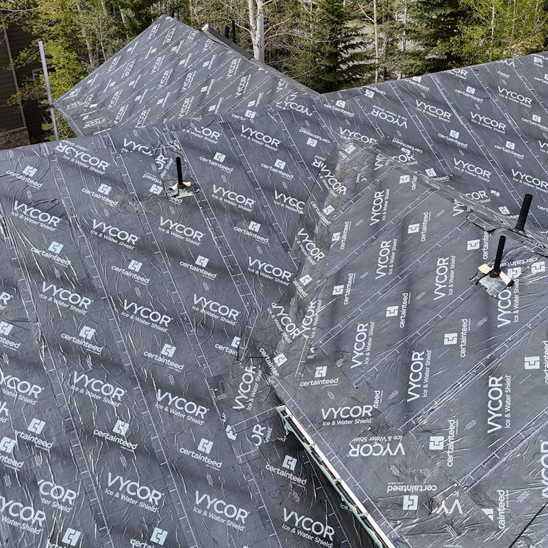 Ice and water shield installation on roof deck