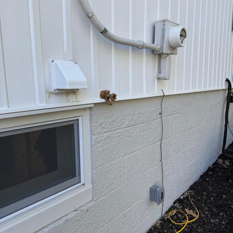 Outdoor water spigot and new water line installation