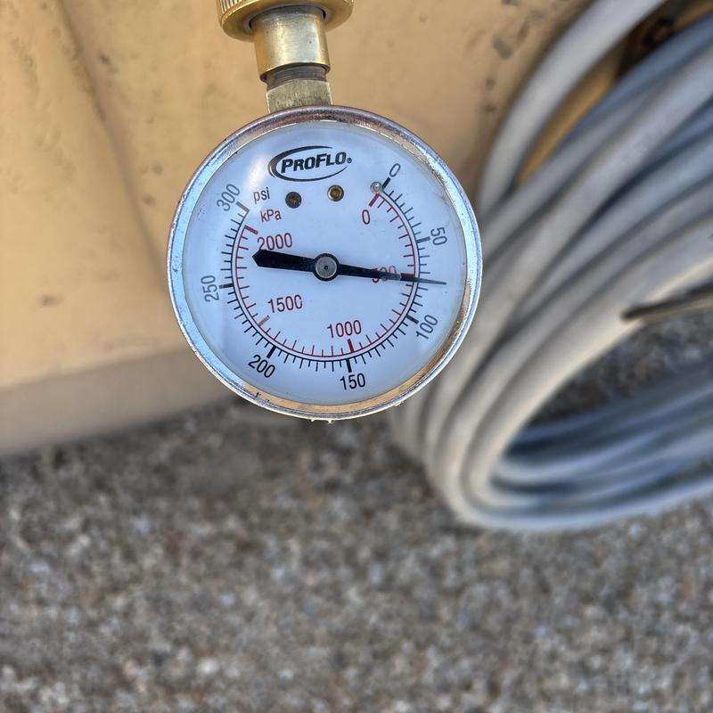 Water heater T&P relief valve pressure gauge