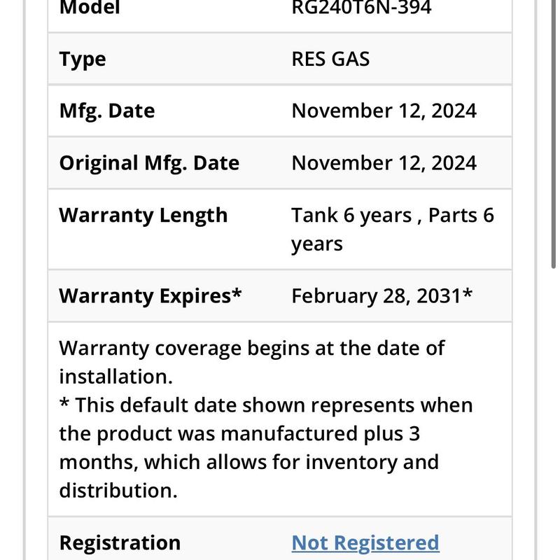 Water heater gas T&P relief valve details