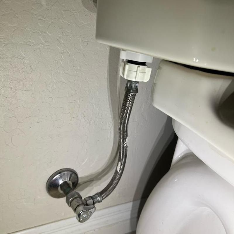 Toilet fill valve supply line and shutoff valve installation Toilet fill valve supply line and shutoff valve installation