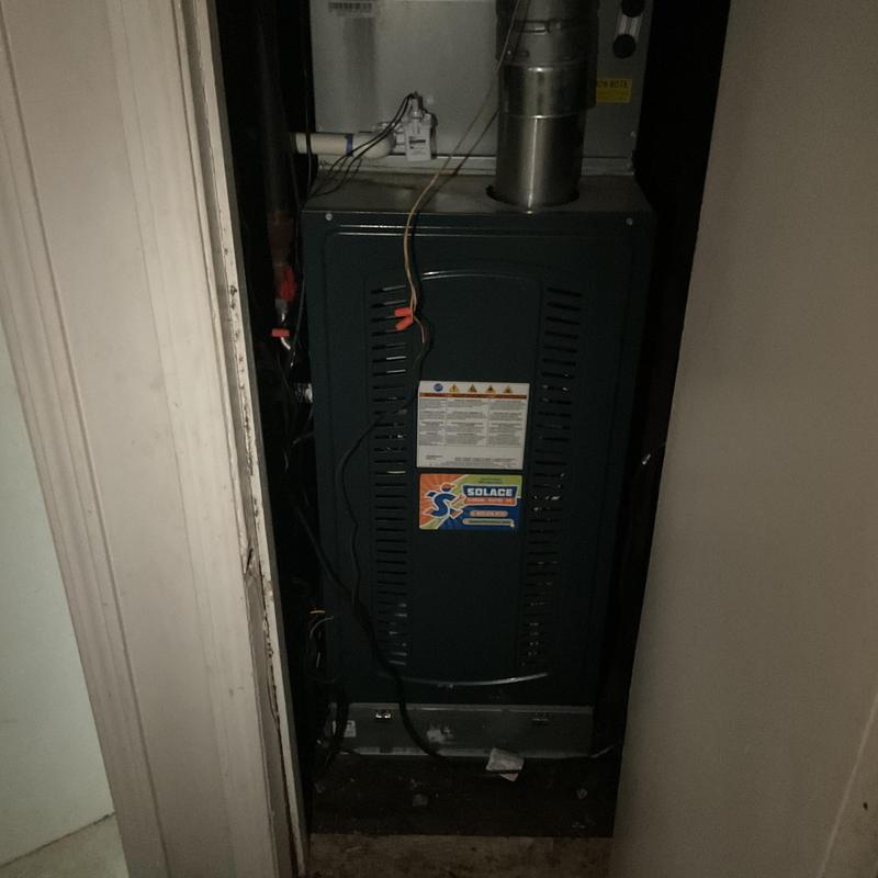 Furnace system with wiring and vent pipe installation Furnace system with wiring and vent pipe installation