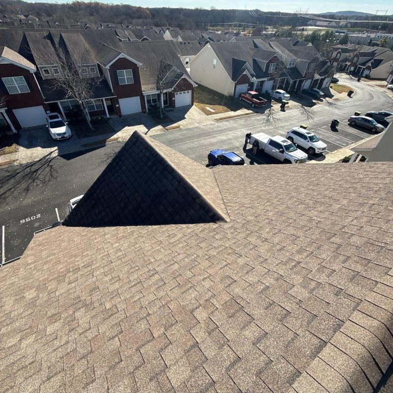Shingle roof and ridge cap hail damage inspection