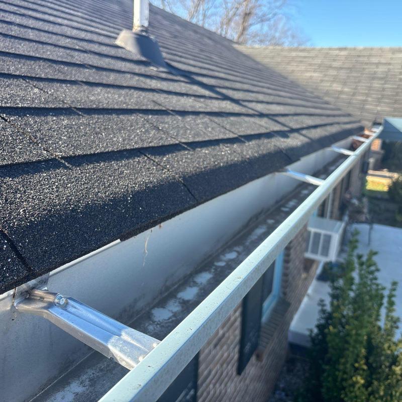 Asphalt shingle roof and gutter system inspection