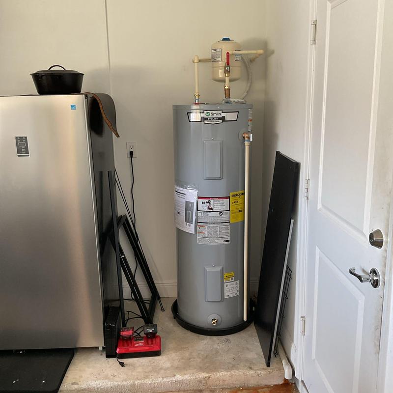 A.O. Smith 50-gallon electric water heater installation