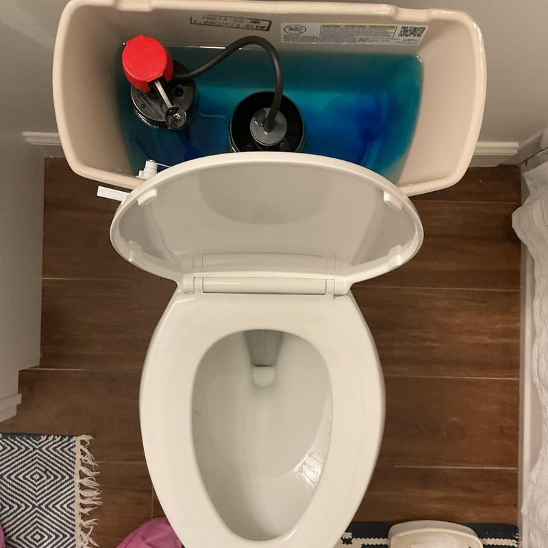 Toilet tank components with refill valve and flapper