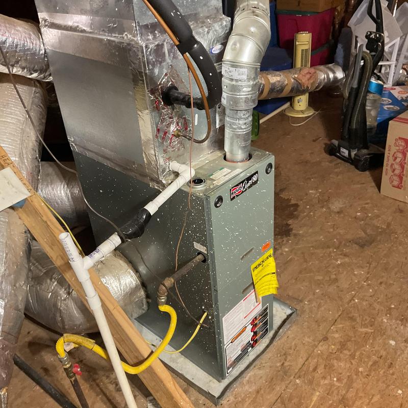 Furnace and ductwork with PVC and metal piping Furnace and ductwork with PVC and metal piping