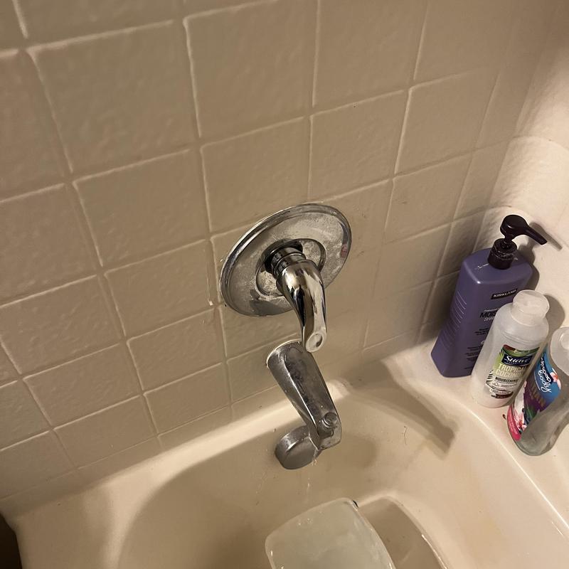 Shower valve and tub spout with chrome finish Shower valve and tub spout with chrome finish