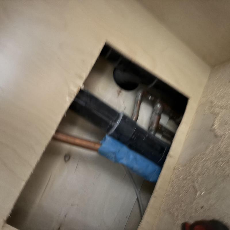 2-inch drain line spot repair in wall cavity