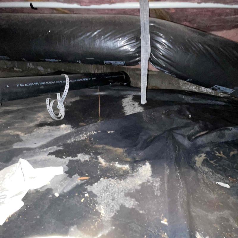 Kitchen drain pipe replacement in crawl space Kitchen drain pipe replacement in crawl space