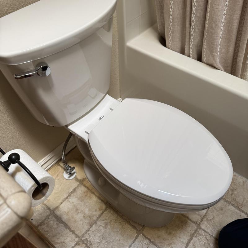 Toilet with new installation and leak inspection