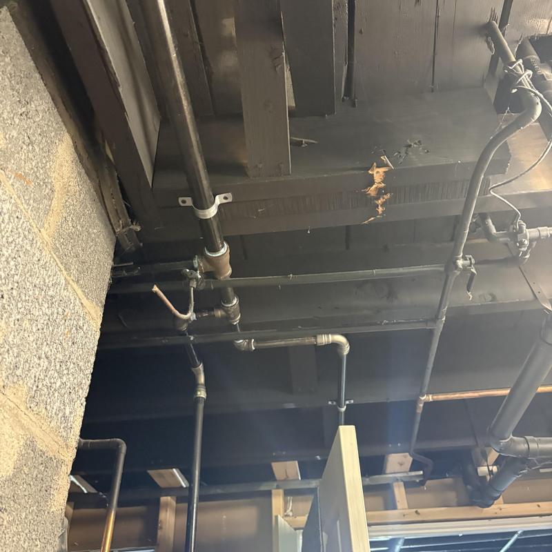 Gas piping system with new pipe replacement