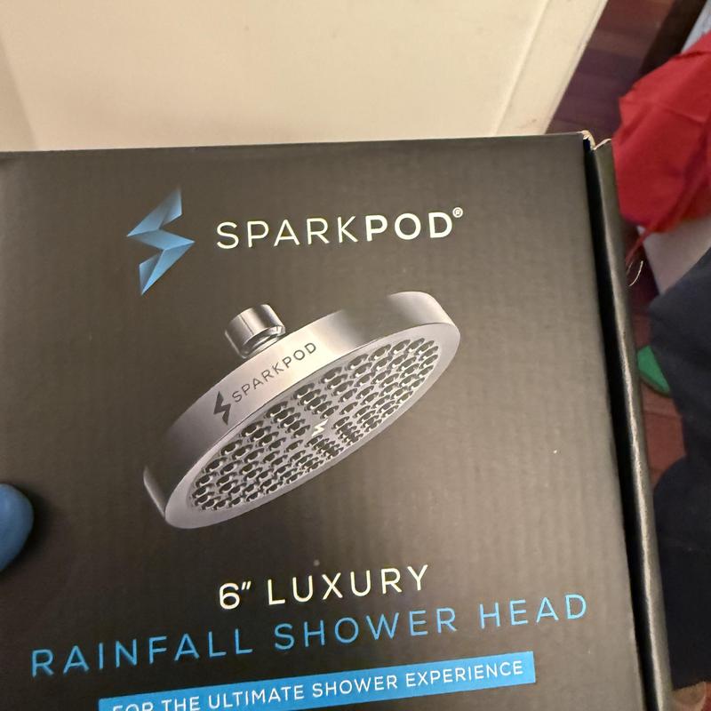 6" luxury rainfall shower head packaging box