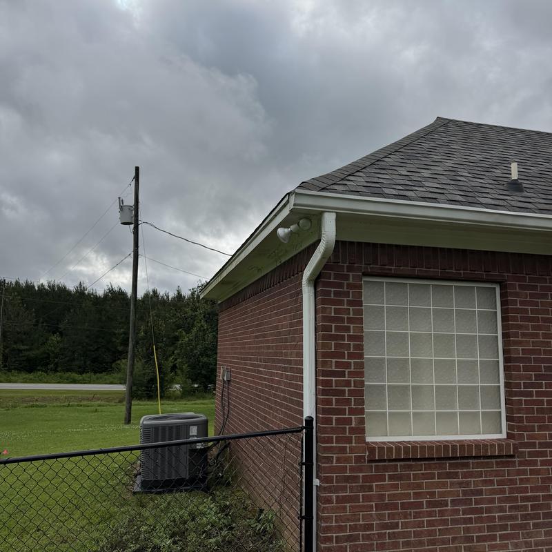 Gutter system removal and replacement on brick dormer
