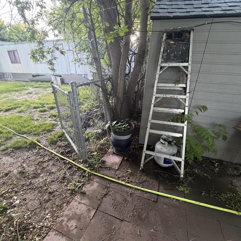 Main water line leak area with excavation prep hose Main water line leak area with excavation prep hose