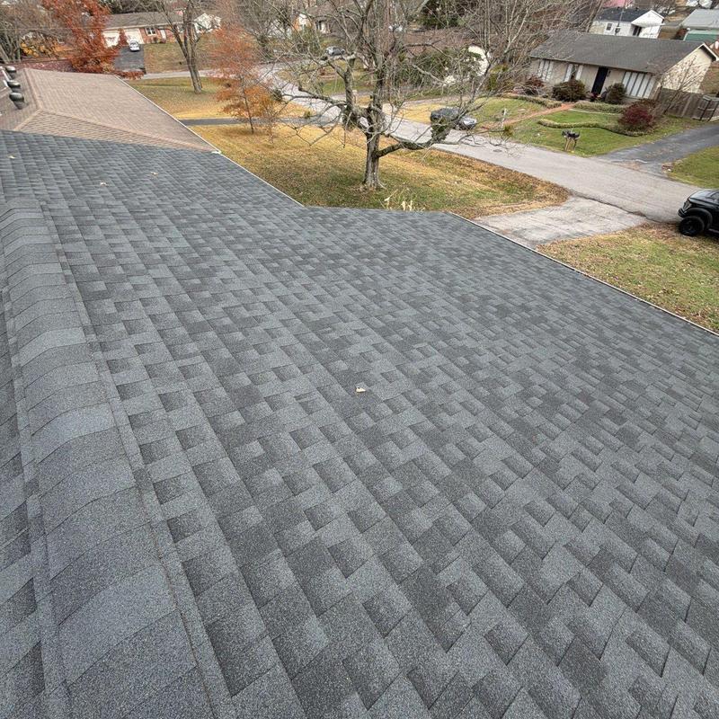 Asphalt shingles roof with hail damage inspection