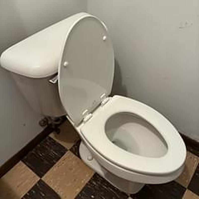 Mansfield elongated bowl toilet installation in bathroom