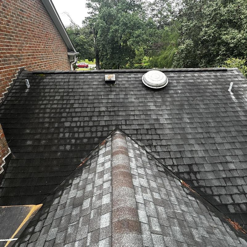 Power vent removal and roof shingling with flashing repair Power vent removal and roof shingling with flashing repair