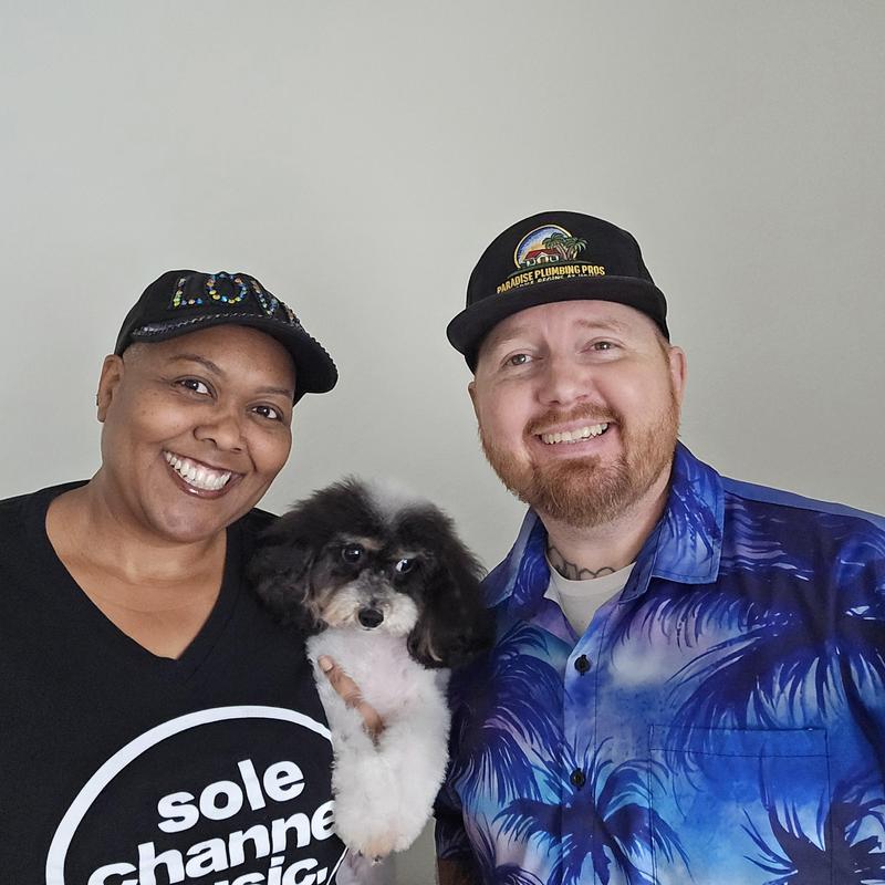 Bathtub drainage restoration with happy customer and dog