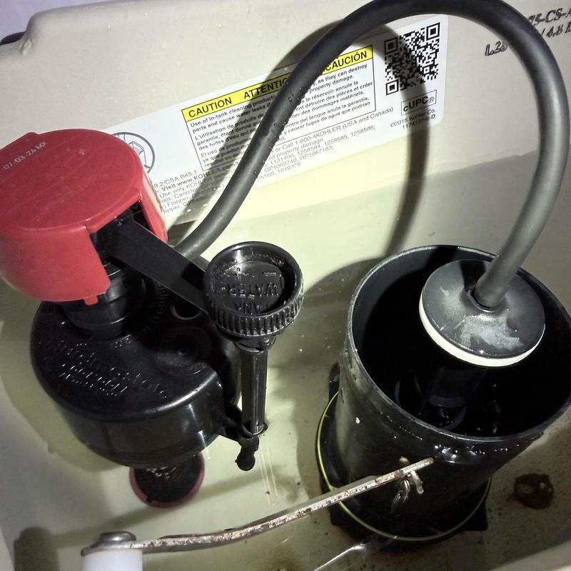 Toilet fill valve and flapper replacement inside tank