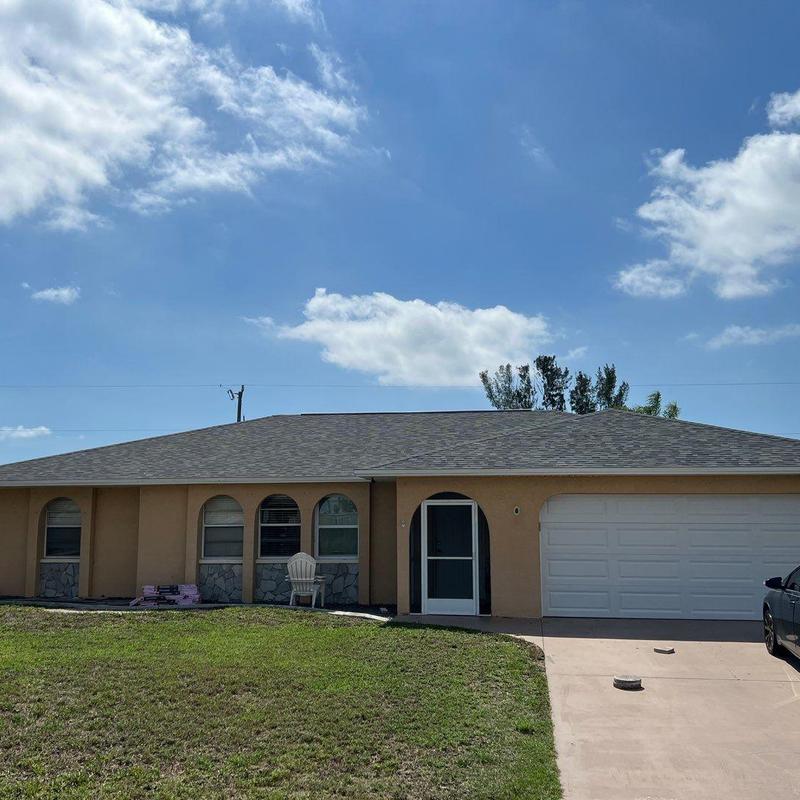 Owens Corning Duration shingle roof on Cape Coral home Owens Corning Duration shingle roof on Cape Coral home