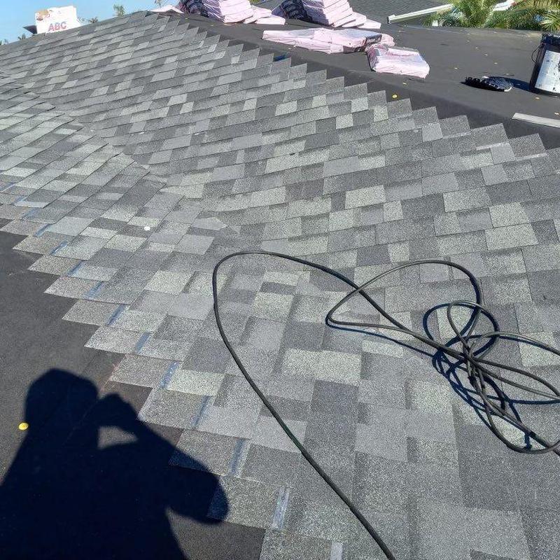 Owens Corning Duration shingles installation on roof Owens Corning Duration shingles installation on roof