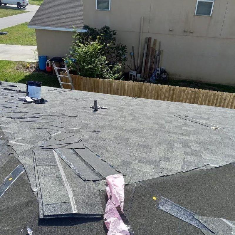 Owens Corning Duration shingle installation on roof Owens Corning Duration shingle installation on roof