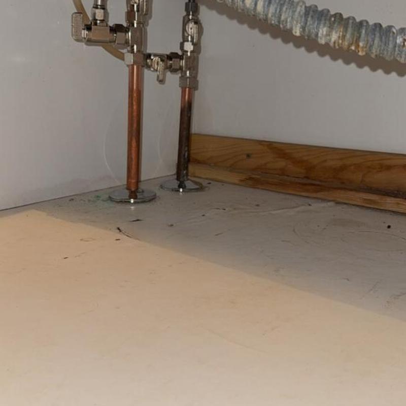 Kitchen sink copper shutoff valves installation