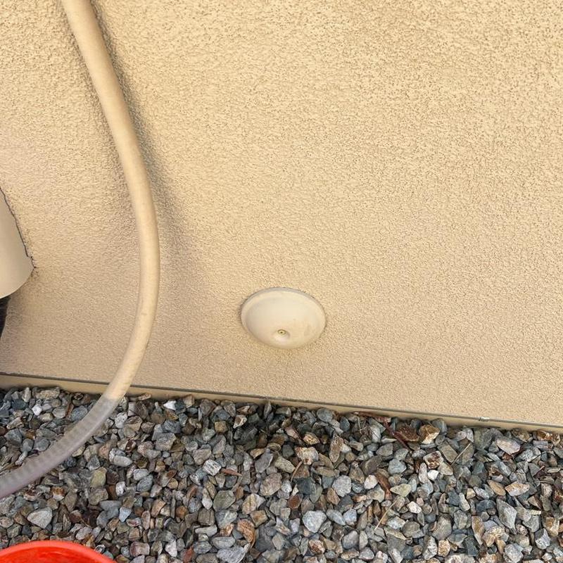 Kitchen drain line exterior clean-out with jetter cleaning Kitchen drain line exterior clean-out with jetter cleaning