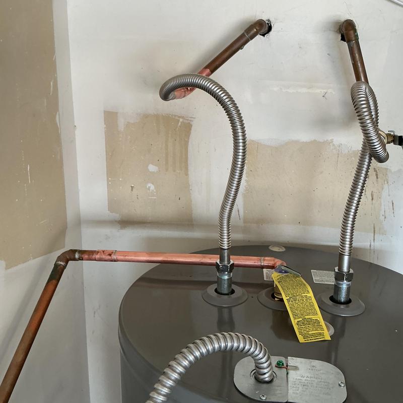 50 Gallon Electric Water Heater with copper piping