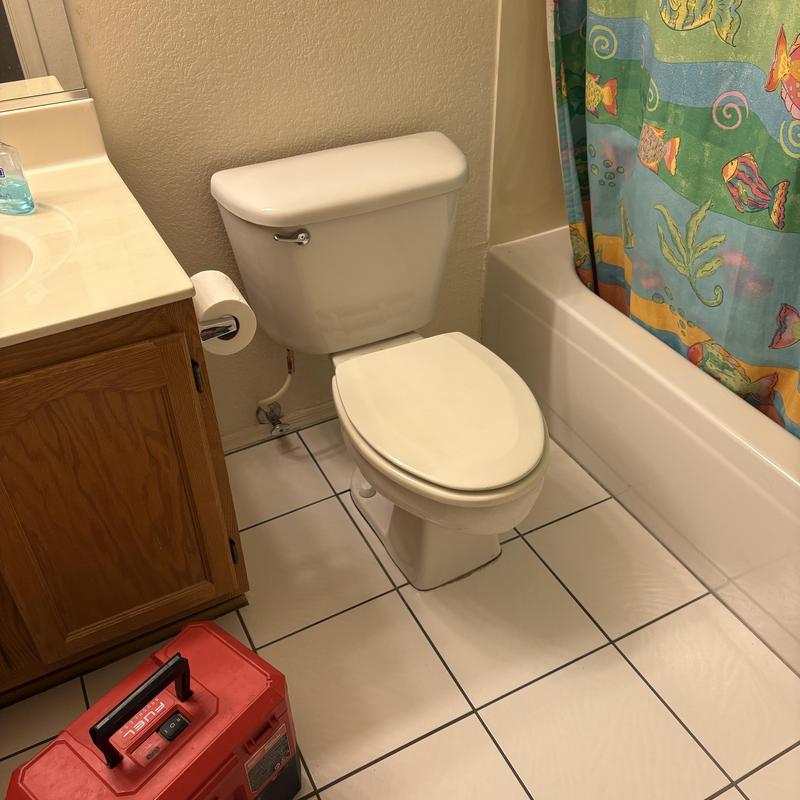 Gerber Banner standard height elongated toilet installation