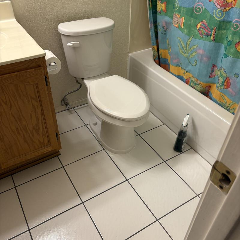 Gerber Banner standard height elongated toilet installation